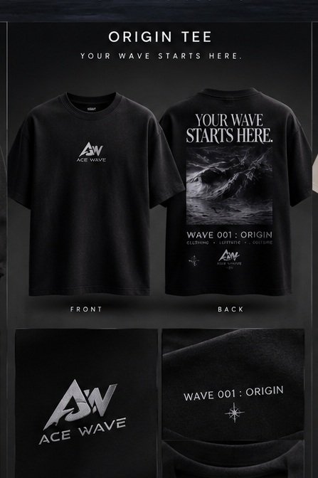 Origin Tee front and back concept